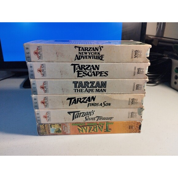 1930s-40s Tarzan Movie VHS Lot of 6 - TESTED - Picture 5 of 6